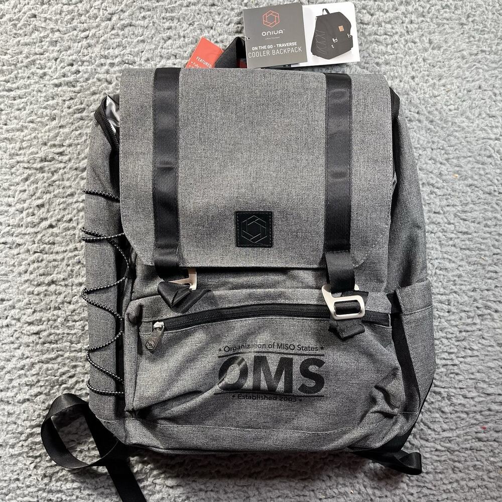 Oniva On-The-Go Traverse Cooler Backpack Heather Gray Insulated 28 Can NWT NEW